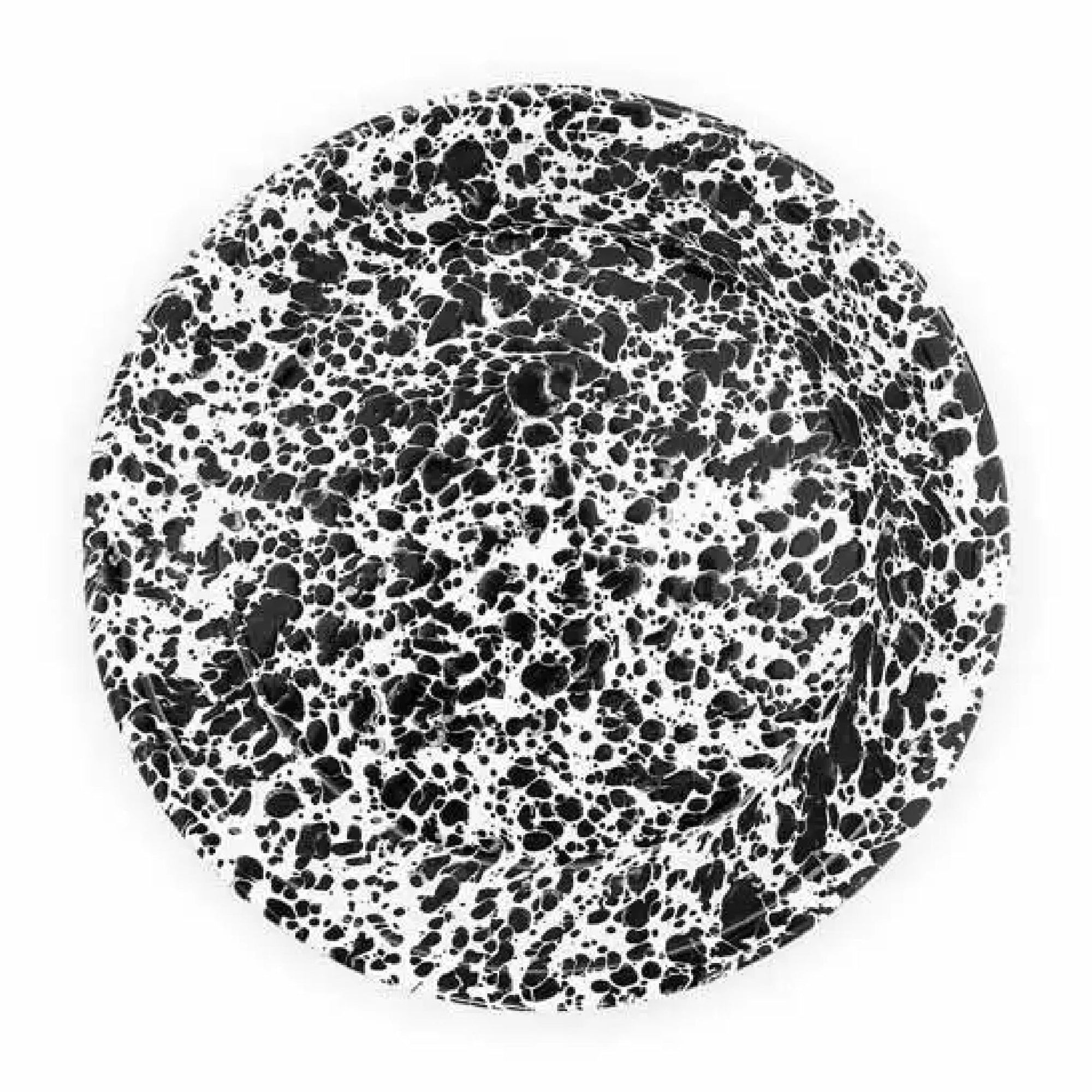 Enamelware Splatter Pie Plate | Black & White