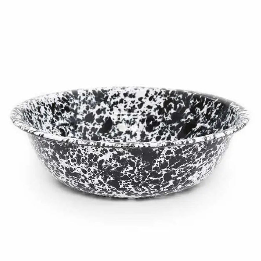 Enamelware Splatter Small Basin | Black & White