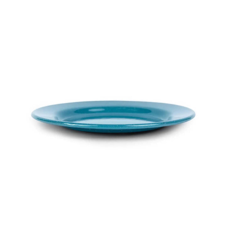 Enamelware Stinson Speckled Dinner Plate | Turquoise