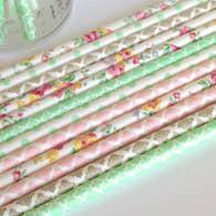 Colorful Paper Straws English Garden