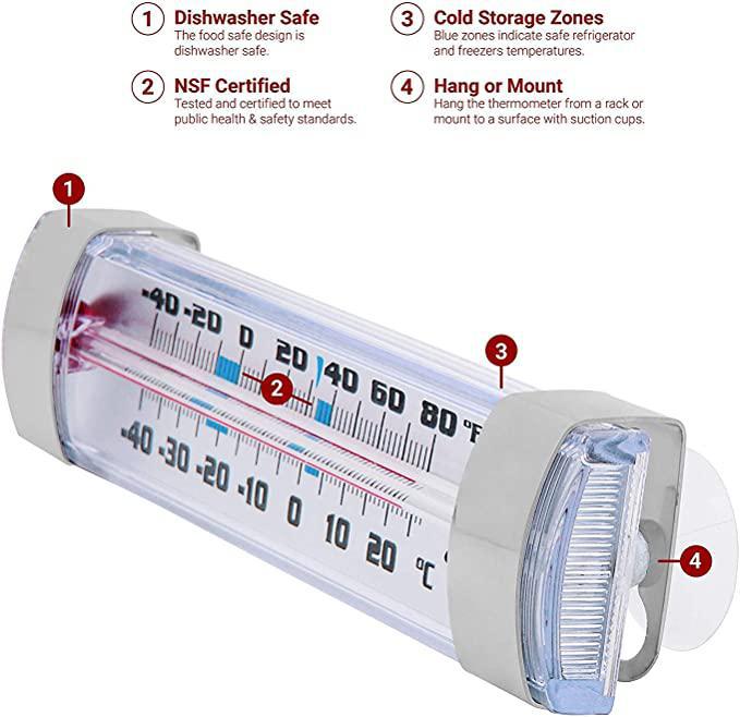 Escali Refrigerator ? Freezer Thermometer | Glass Tube