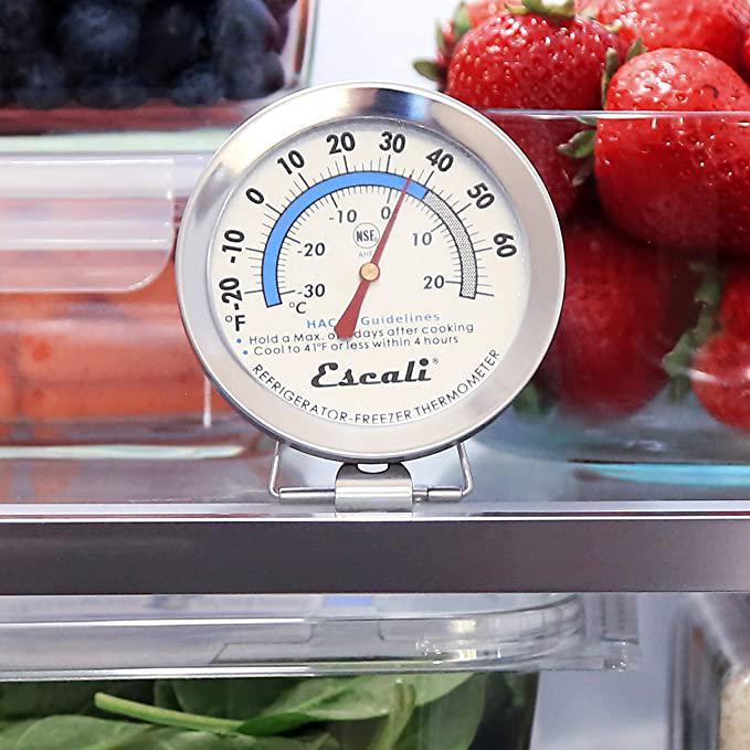 Escali Refrigerator / Freezer Thermometer | Stainless Steel