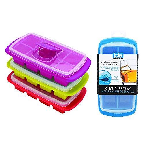 Extra Large Ice Cube Tray Covered and Stackable
