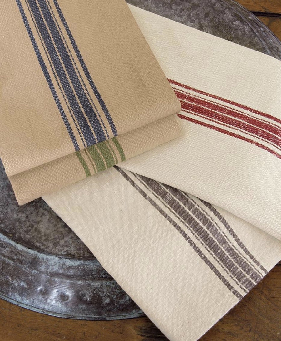 Farmhouse Kitchen Tea Towel w/ Stripes