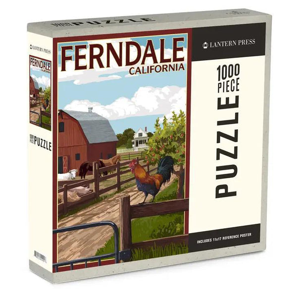 Ferndale, California 1000 Piece Puzzle | Barnyard Scene