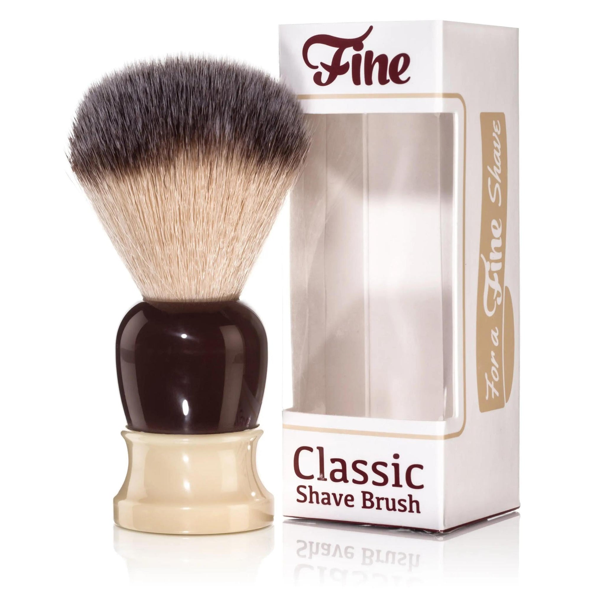 Fine Classic Shave Brush | Crimson & Ivory