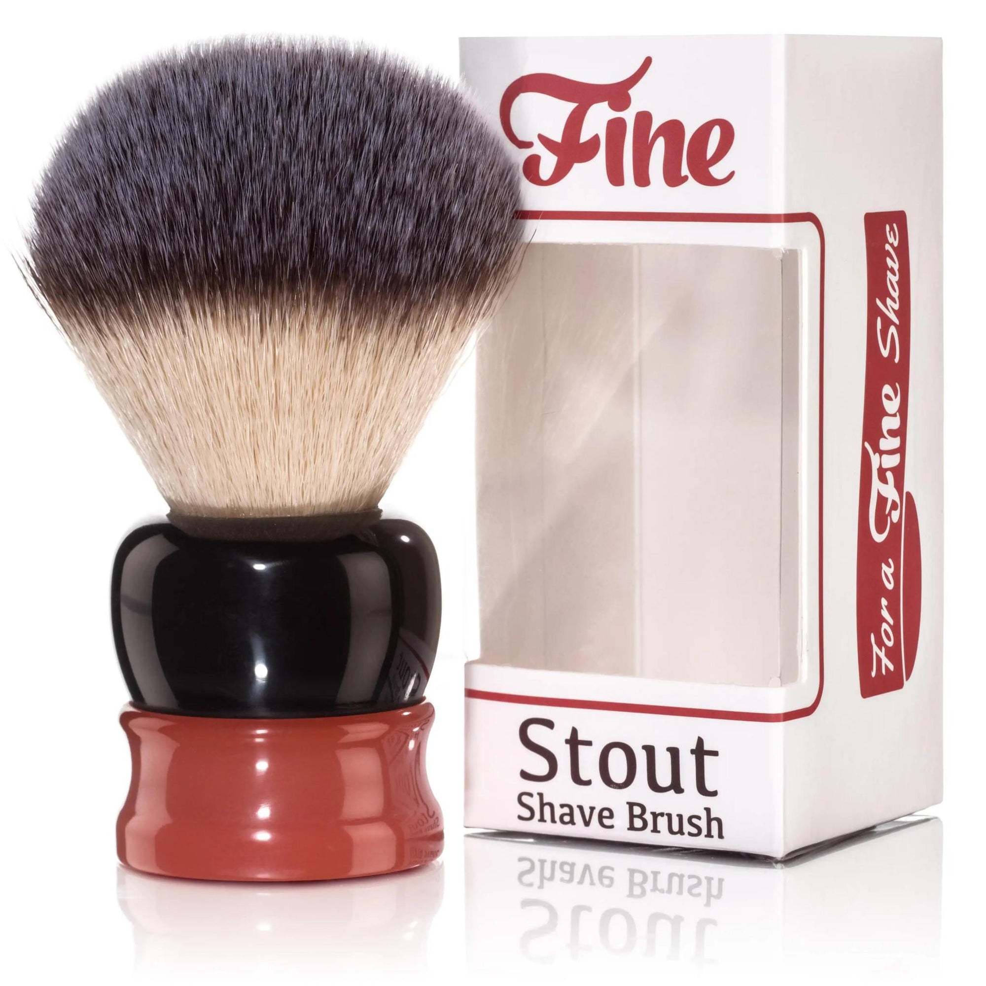 Fine Stout Shave Brush | Orange & Brown