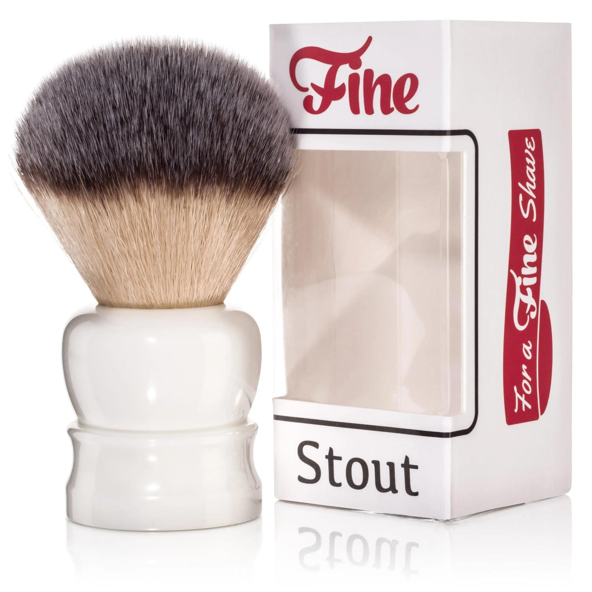 Fine Stout Shave Brush | White