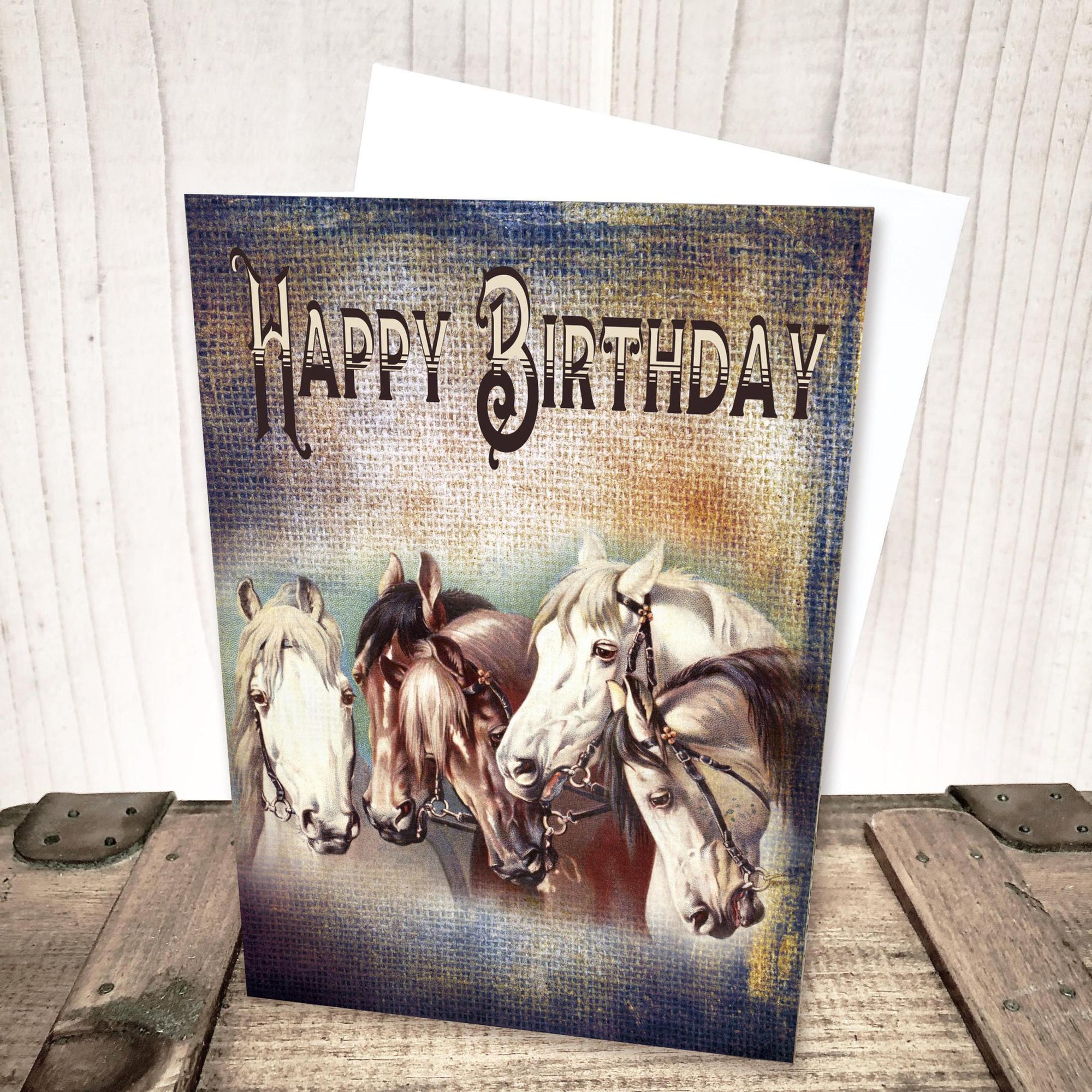 Five Horses Birthday Card by Yesterday's Best