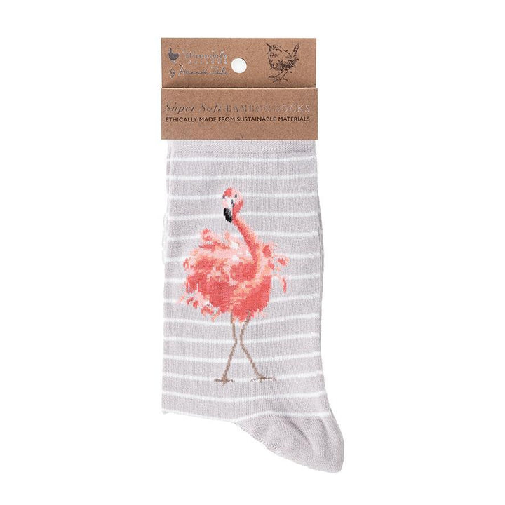 Flamingo "Pretty in Pink" Socks by Wrendale