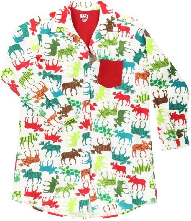 Flannel Nightshirt Moose