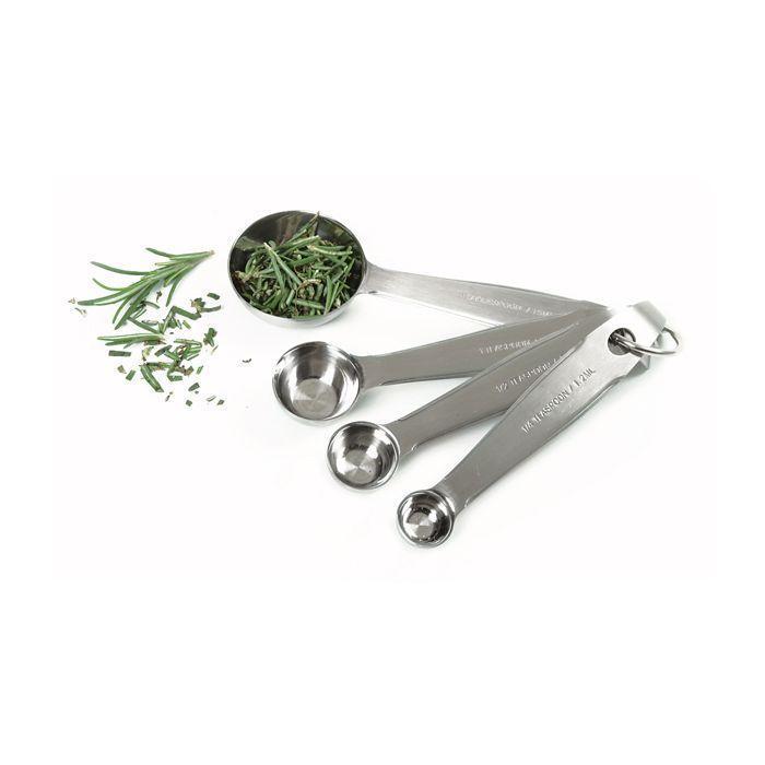 Flat Bottom Stainless Steel Measuring Spoon Set