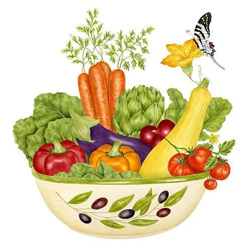 Flour Sack Towel Set Salad Bowl
