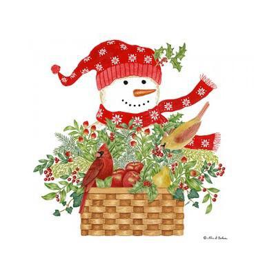 Flour Sack Towel Set | Snowman & Basket