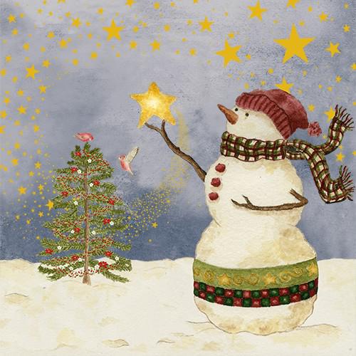 Flour Sack Towel Set | Snowman's Starry Night