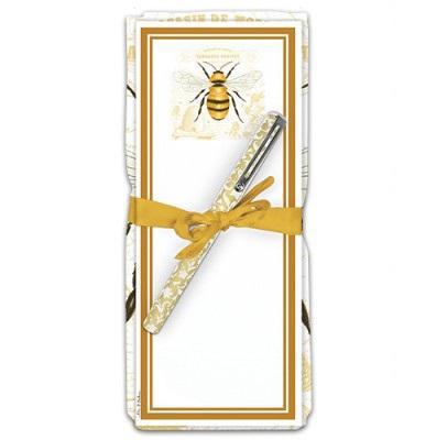 Flower Sack Towel & Magnetic Note Pad Gift Set | Bee