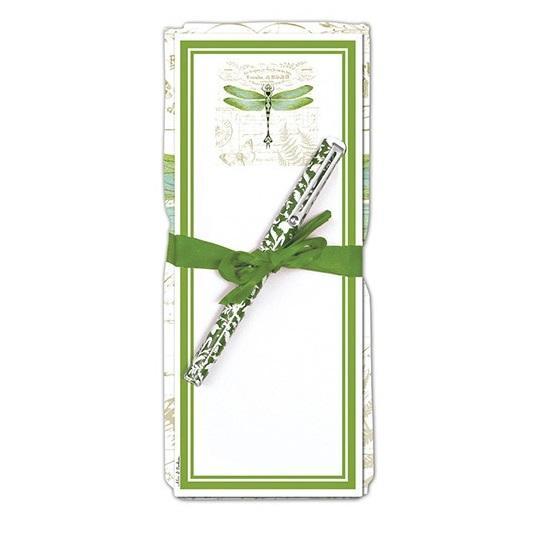 Flower Sack Towel & Magnetic Note Pad Gift Set | Dragonfly