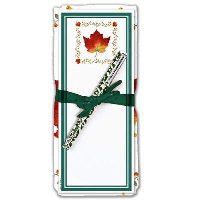 Flower Sack Towel & Magnetic Note Pad Gift Set | Fall Leaf