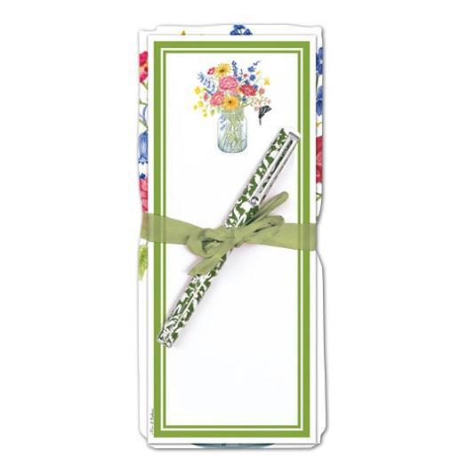 Flower Sack Towel & Magnetic Note Pad Gift Set | Spring Bouquet