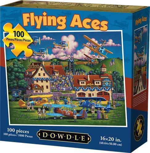 Flying Aces 100 Piece Puzzle by Dowdle Folk Art