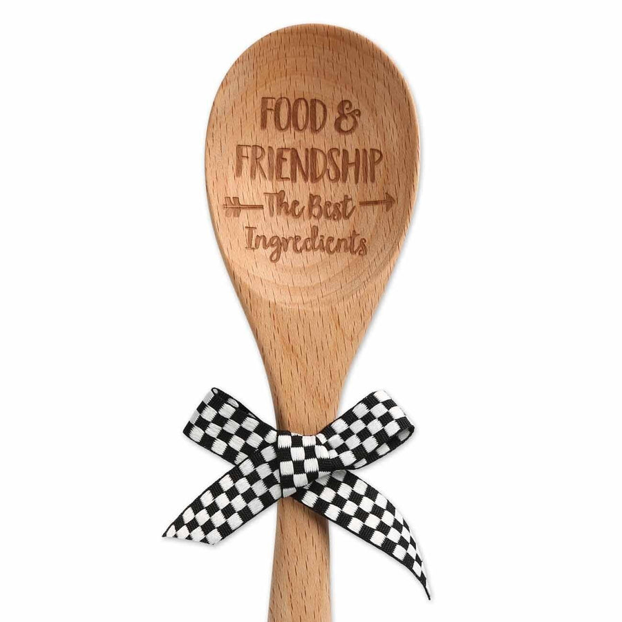 Food & Friendship Sentiment Wood Spoon
