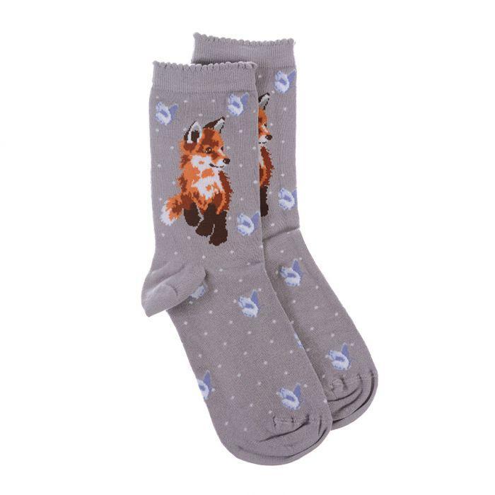 Fox "Born to be Wild" Socks by Wrendale