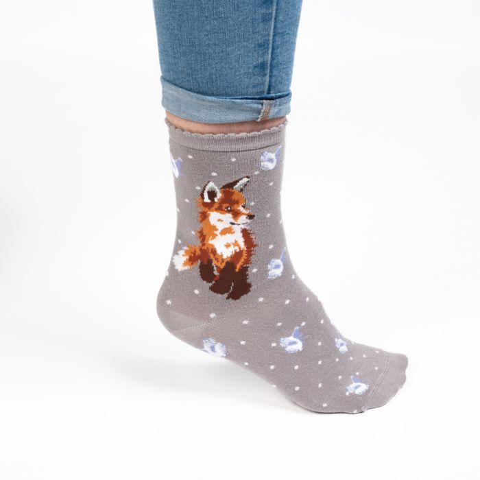 Fox "Born to be Wild" Socks by Wrendale