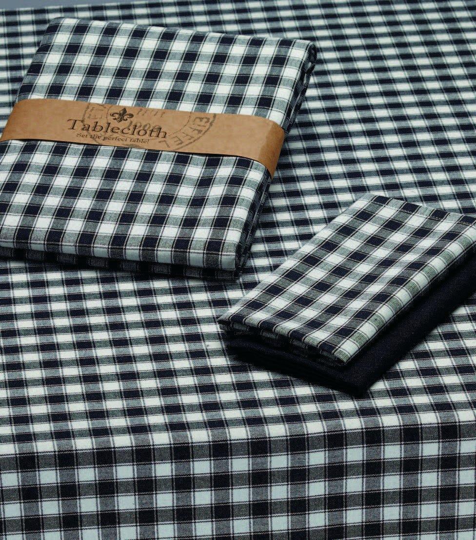 French Check Cotton Tablecloth
