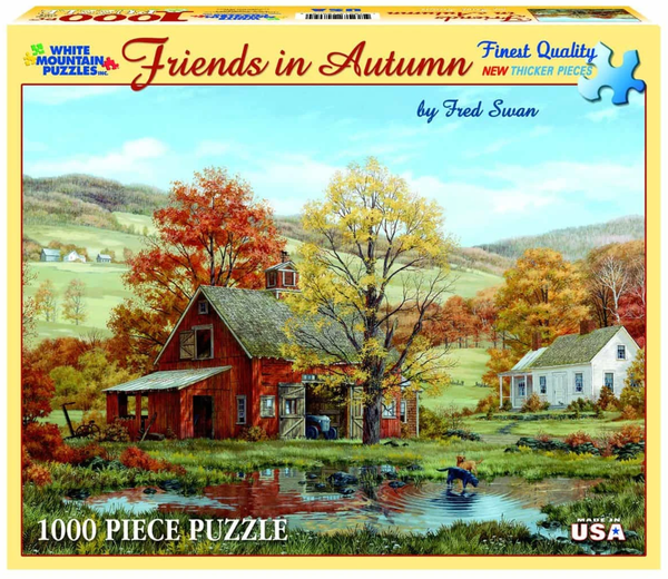 Friends in Autumn 1000 Piece Jigsaw Puzzle by White Mountain Puzzles