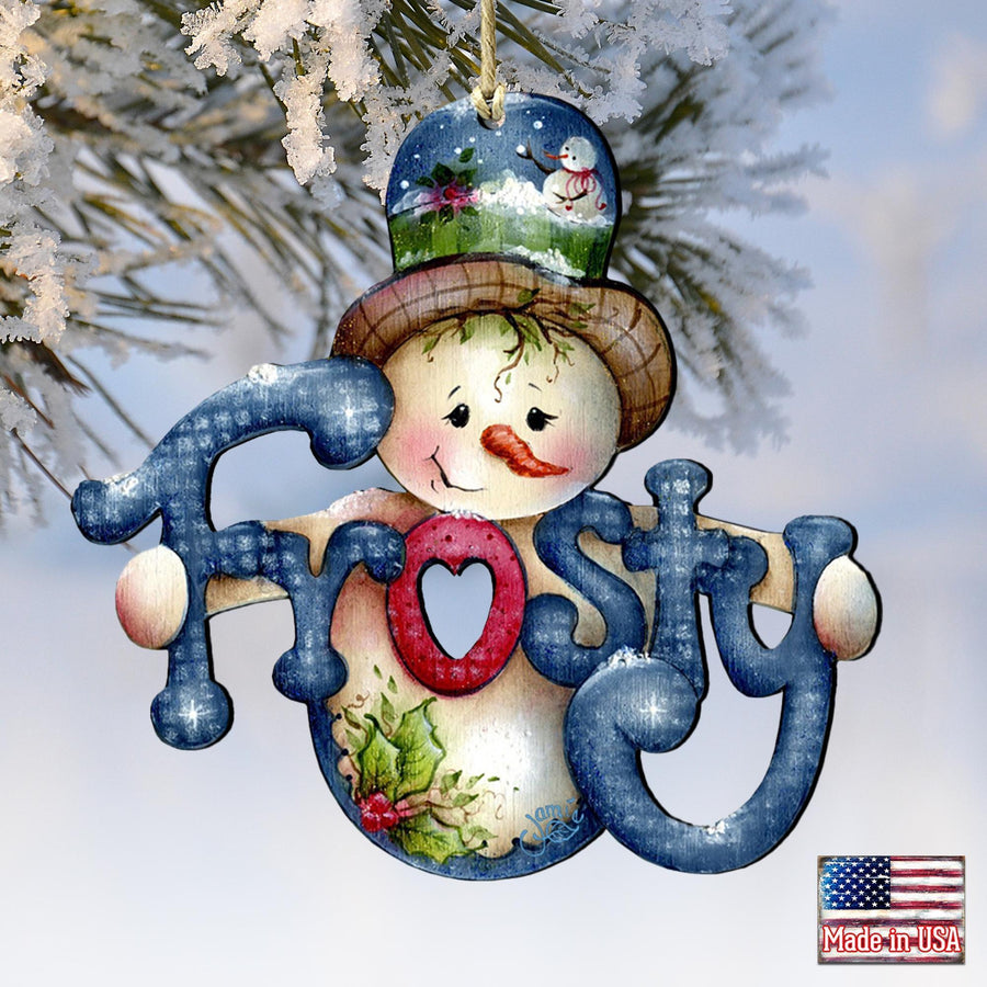 Frosty Snowman Keepsake Decorative Christmas Ornament