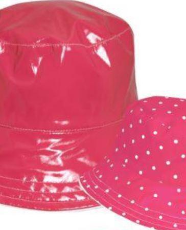 Reversible Women's Rain Hat Fushia