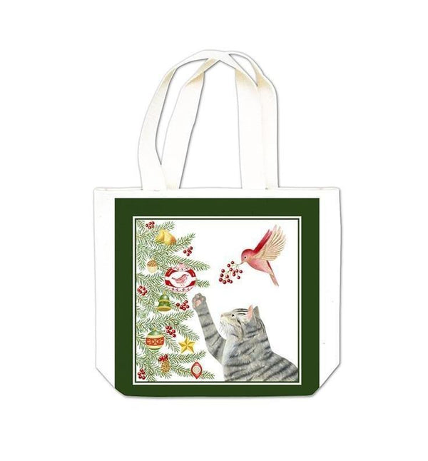 Gift Tote | Cat & Christmas Tree