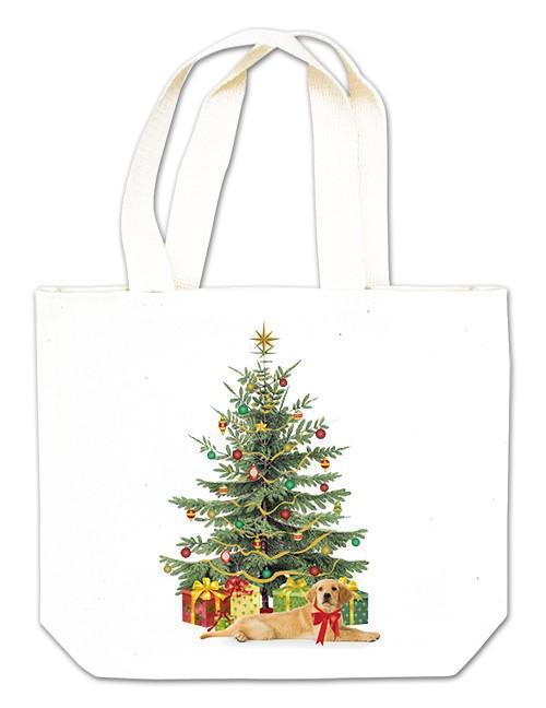 Gift Tote | Pup Under the Christmas Tree