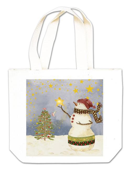 Gift Tote | Snowman's Starry Night
