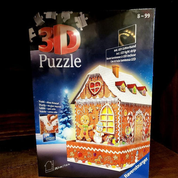 Gingerbread House - Light Up Night Edition 216 Piece 3D Puzzle by Ravensburger