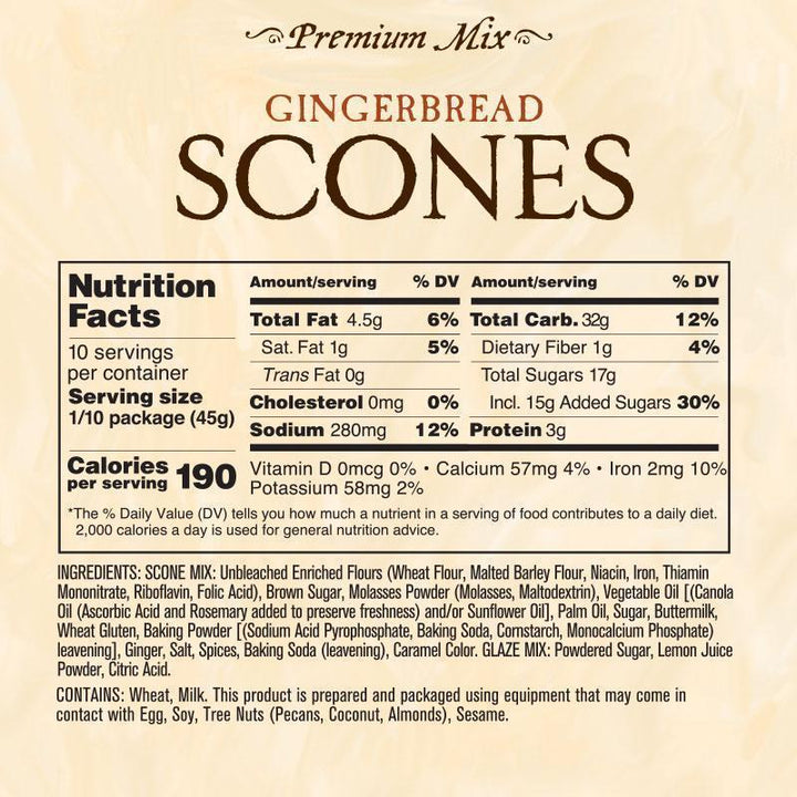 Gingerbread Premium Scone Mix