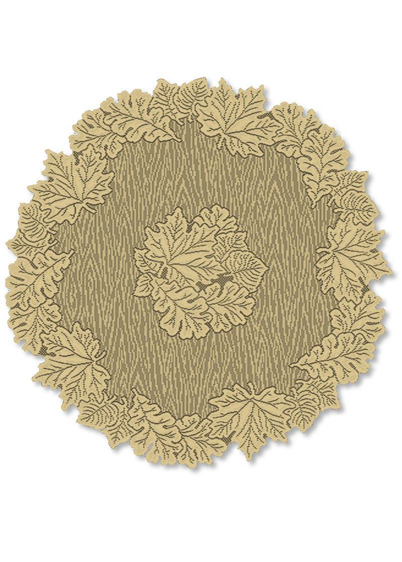 Heritage Lace Round Table Topper | Leaf Goldenrod