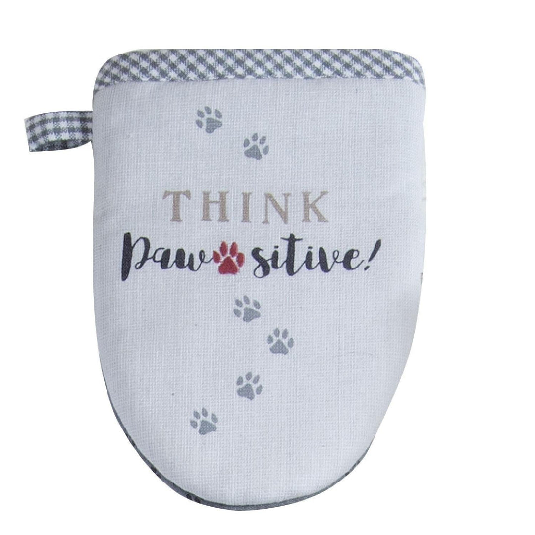 Grabber Oven Mitt "Think Pawsitive"