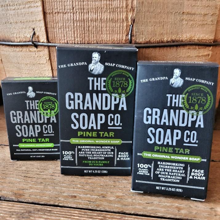 The Grandpa Soap Company The Original Pine Tar Bar Soap Made In USA - 3.25  Oz