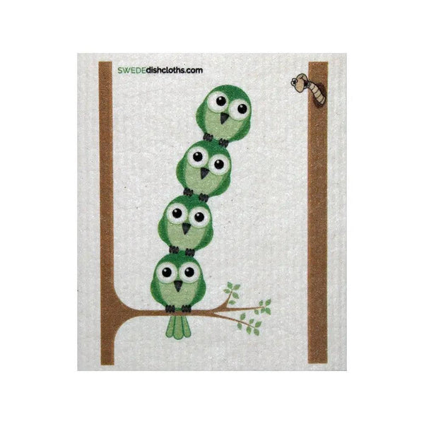 The Original SWEDEdishcloth | Birds in a Tree Green Birds