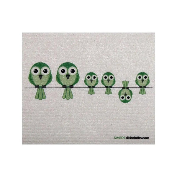 The Original SWEDEdishcloth | Birds on a Wire Green Birds