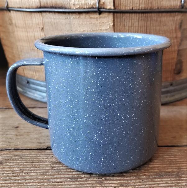 16 oz Mug Speckled Enamelware Grey