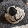 Children's Fingerless Gloves with Convertible Mitten Flap Grey / Black