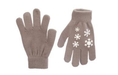 Children's Magic Gripper Gloves | Snowflakes Grey