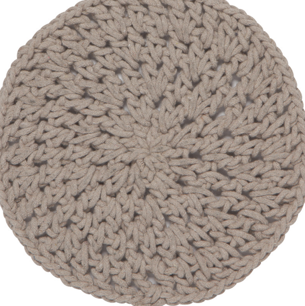 Knotted Cotton Trivets Grey