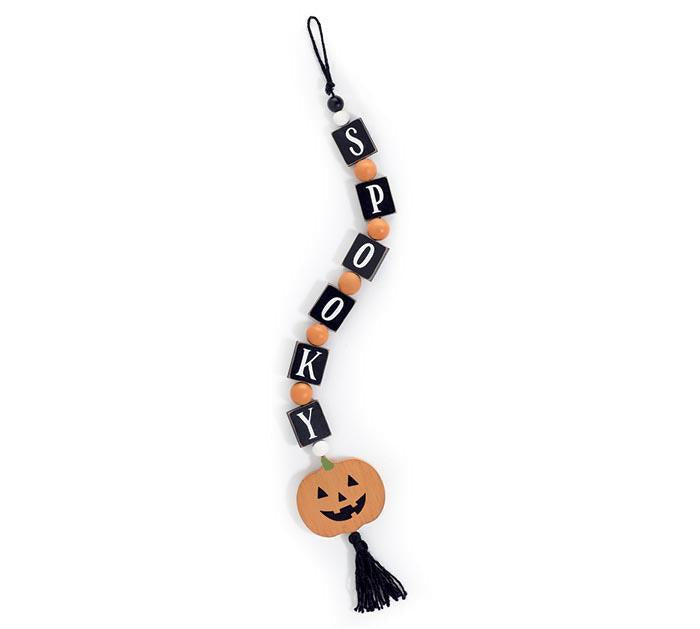 Halloween Beads with Jack-O-Lantern