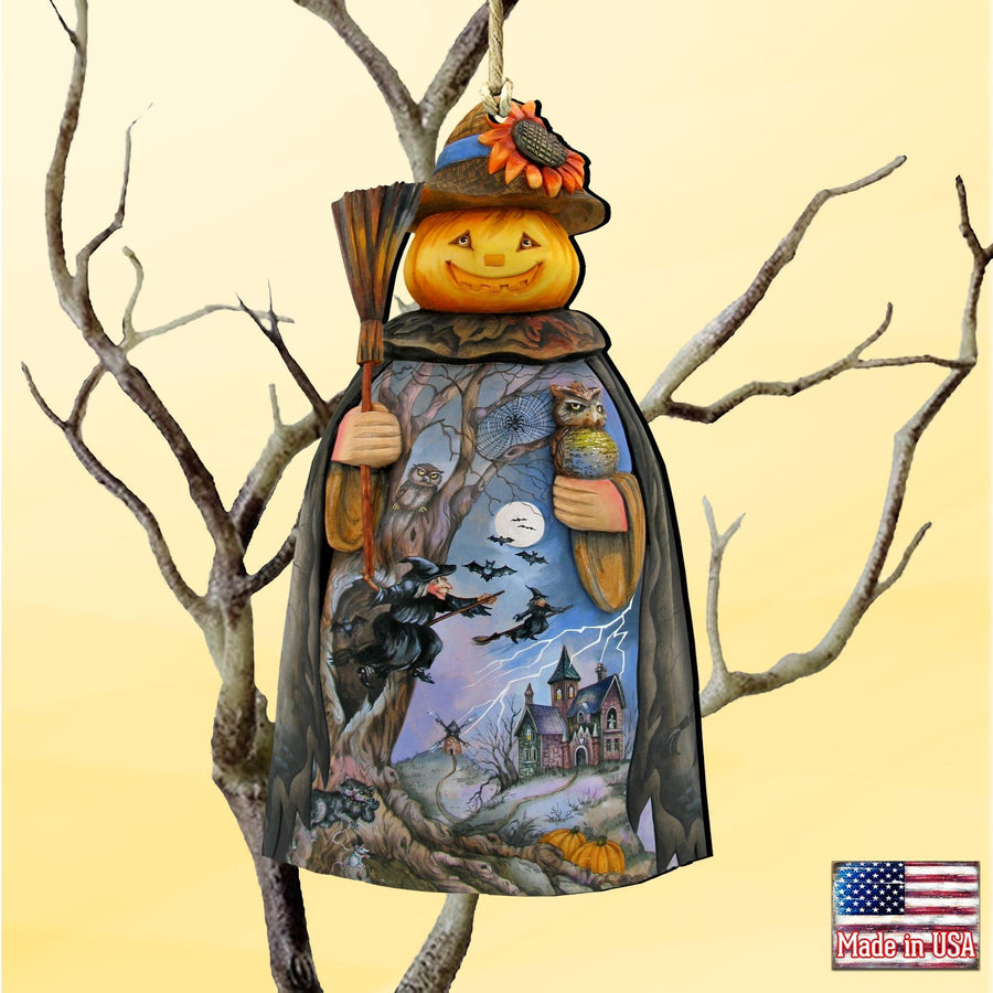 Halloween Scare Crow Pumpkin Head Keepsake Decorative Halloween Ornament