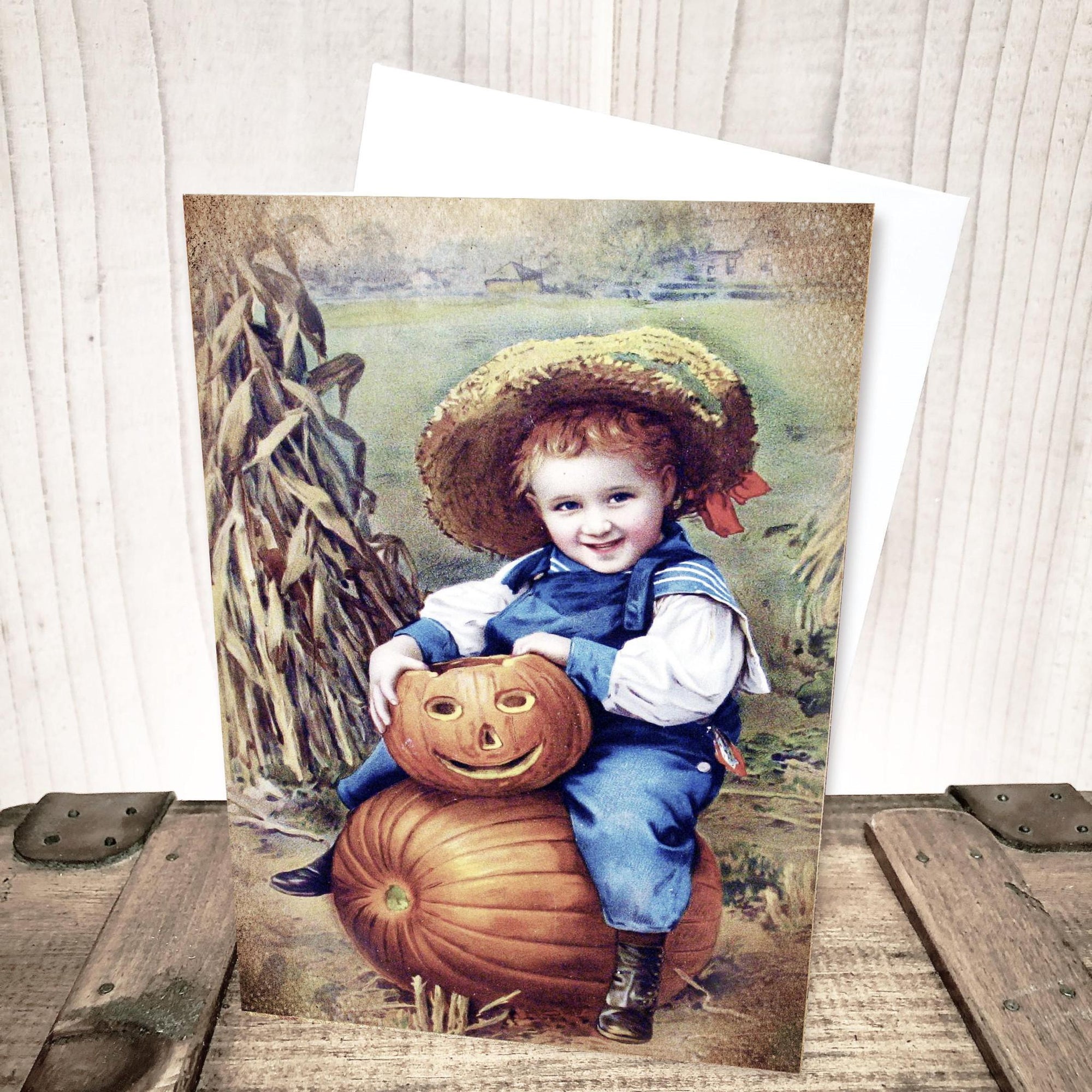 Harvest Boy Thanksgiving  Halloween Card by Yesterday's Best