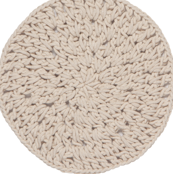 Knotted Cotton Trivets Heirloom Natural
