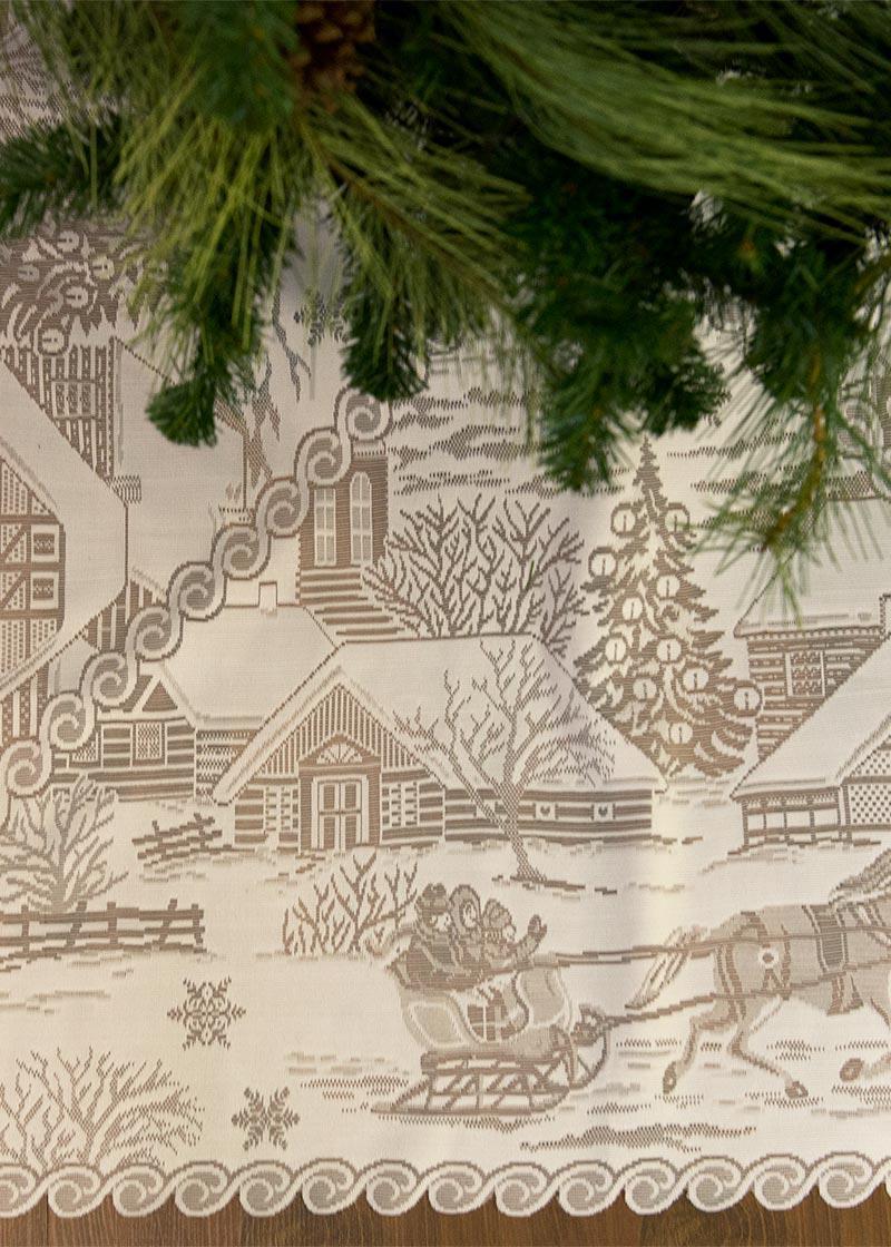 Heritage Lace Christmas Tree Skirt | Sleigh Ride